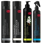 Kit Ibasa Shampoo Pelos Claros + Shampoo Pelos Escuros + Mask Desmaio do Fio + Desembaraçador