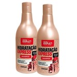 Kit 2 Ilike Shampoo Hidratação Express 500ml - Ilike Professional