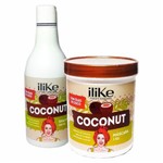 Kit Ilike Shampoo Nutritivo Coconut 500ml+ Mascara Hidratante Coconut 1kg - Ilike Professional