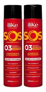 Ficha técnica e caractérísticas do produto Kit Ilike Sos Shampoo + Cond 300ml