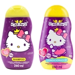 Kit Infantil Shampoo + Condicionador Cabelos Cacheados Hello Kitty
