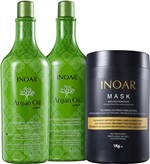 Ficha técnica e caractérísticas do produto Kit Inoar Argan Oil System & Máscara de Tratamento Capilar Inoar Mask 1Kg