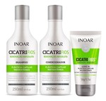 Ficha técnica e caractérísticas do produto Kit Inoar Cicatrifios Shampoo 250ml + Condicionador 250ml + Leave-in 50g