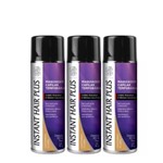 Ficha técnica e caractérísticas do produto Kit 3 Instant Hair Plus Castanho Claro Maquiagem para Calvície 300ml - Daxx