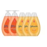 Ficha técnica e caractérísticas do produto Kit Johnsons Baby com 2 Sabonetes Líquidos 400ml e 3 Shampoos Regular 400ml