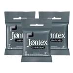 Kit Jontex Preservativo Lubrificado C/3 - 3 Unid.