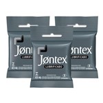 Ficha técnica e caractérísticas do produto Kit Jontex Preservativo Lubrificado C/3 - 3 Unid.