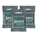 Kit Jontex Preservativo Lubrificado Comfort Plus C/3 - 3 Unid.