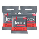 Kit Jontex Preservativo Lubrificado Frutas Vermelhas - 3 Unid.
