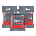Ficha técnica e caractérísticas do produto Kit Jontex Preservativo Lubrificado Frutas Vermelhas - 3 Unid.