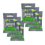 Ficha técnica e caractérísticas do produto Kit Jontex Preservativo Lubrificado Maçã Verde - 6 Unid.