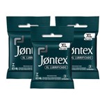 Ficha técnica e caractérísticas do produto Kit Jontex Preservativo Lubrificado Xl C/3 - 3 Unid.