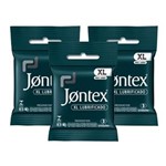 Ficha técnica e caractérísticas do produto Kit Jontex Preservativo Lubrificado XL C/3 - 3 Unid.