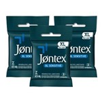Ficha técnica e caractérísticas do produto Kit Jontex Preservativo Lubrificado XL Sensitive C/3 3 Un.