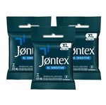 Ficha técnica e caractérísticas do produto Kit Jontex Preservativo Lubrificado XL Sensitive C/3 - 3 Unid.