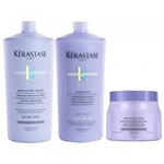 Kit Kérastase Blond Absolu Bain Ultra-Violet 1000ml + Fondant Cicaflash 1000ml + Máscara Ultra-Violet 500g