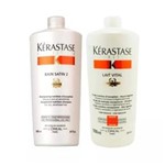 Ficha técnica e caractérísticas do produto Kit Kérastase - Shampoo Bain Satin 2 Litro + Lait Vital 2x1000ml