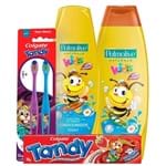 Ficha técnica e caractérísticas do produto Kit Kids: Gel Dental + Escova de Dentes + Shampoo + Cond.
