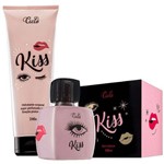 Kit Kiss com Perfume Feminino Deo Colônia e Loção Hidratante Ciclo Cosméticos