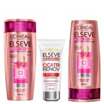 Ficha técnica e caractérísticas do produto Kit L?Oréal Paris Elseve Quera-Liso Mq 230º Shampoo + Leave-In + Ganhe Condicionador