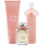 Ficha técnica e caractérísticas do produto Kit La Vida Perfume Feminino, Body Splash E Loção Hidratante Ciclo Cosmeticos