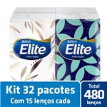 Ficha técnica e caractérísticas do produto Kit Lenço de Papel Elite Softys 8 Pacotes - 15 Folhas Cada