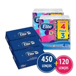 Ficha técnica e caractérísticas do produto Kit Lenço De Papel Elite Softys 3 Caixas 150 Folhas Cada + 8 Pacotes 15 Folhas
