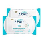 Ficha técnica e caractérísticas do produto Kit Lenço Umedecido Dove Baby Hidratação Enriquecida 100 Unidades