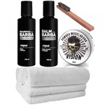 Ficha técnica e caractérísticas do produto Kit Barba Longa Pomada Shampoo Balm Toalhas Usebarba - Use Barba