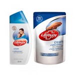 Kit Lifebuoy Cream Sabonete Líquido 250ml + Sabonete Líquido para Mãos Refil 220ml