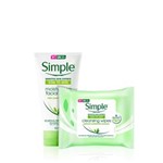 Ficha técnica e caractérísticas do produto Kit Limpeza Facial Simple Sabonete Cremoso + Lenço Umedecido 25 Unidades - 150ml