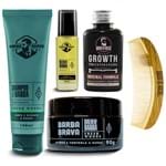 Ficha técnica e caractérísticas do produto Higiene para Sua Barba Óleo Shampoo Tônico Balm Barba Brava