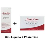Ficha técnica e caractérísticas do produto Kit Liquido (monomer-60ml) + Pó Acrílico First Kiss