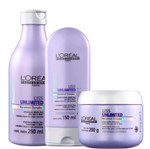 Kit Liss Unlimted Loréal Professionnel Shampoo 250ml, Condicionador 150ml e Máscara 200g - Loreal