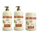 Ficha técnica e caractérísticas do produto Kit Litrão Umectante Óleo De Coco Bio Extratus Shampoo , Condicionador e Banho de Creme 1 Litro