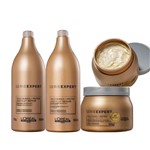 Ficha técnica e caractérísticas do produto Kit Loreal Absolut Repair Gold Shampoo 1500ml E Condicionador1500ml Mascara 500gr