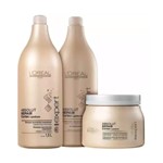 Kit L'oréal Professionnel Absolut Repair Cortex Lipidium Shampoo + Condicionador 1,5L + Máscara 500g - Loréal Professionnel