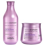 Ficha técnica e caractérísticas do produto Kit Loréal Professionnel Liss Unlimited Shampoo 300ml + Máscara 250ml
