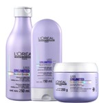 Ficha técnica e caractérísticas do produto Kit LOréal Professionnel Liss Unlimited Shampoo 250ml + Condicionador 150ml + Máscara 200ml