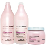 Ficha técnica e caractérísticas do produto Kit L'Oréal Professionnel Vitamino Color A-Ox Shampoo 1,5L + Condicionador 1,5L + Máscara 500g