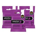 Ficha técnica e caractérísticas do produto Kit Lovetex Preservativo Lubrificado Sabor Uva - 3 Unid.