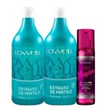 Ficha técnica e caractérísticas do produto Kit Lowell Extrato de Mirtilo 1 Shampoo1000ml + 1 Condic. 1000ml + 1 Fluído Trat. 200ml