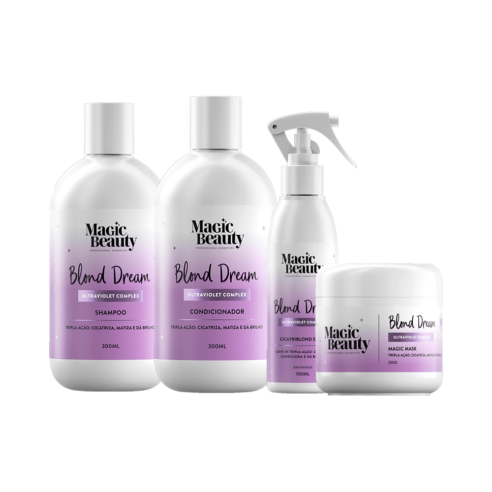 Ficha técnica e caractérísticas do produto Kit Magic Beauty Shampoo + Condicionador + Máscara + Spray Finalizador Blond Dream
