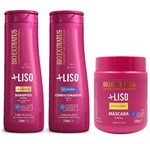 Ficha técnica e caractérísticas do produto Kit Mais Liso Shampoo + Condicionador 350ml + Máscara 500g - Bio Extratus