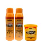 Ficha técnica e caractérísticas do produto Kit Maizzena Glatten Professional Shampoo 500ml, Condicionador 500ml e Creme Alisante 240g