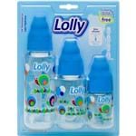 Ficha técnica e caractérísticas do produto Kit Mamadeira Zoo Lolly Baby Azul