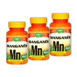 Kit 3 Manganês Quelato MN - Unilife - 60 Cápsulas
