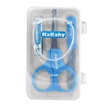 Ficha técnica e caractérísticas do produto Kit Manicure com Estojo Azul - Kababy Ref 20001a