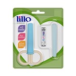 Ficha técnica e caractérísticas do produto Kit Manicure Lillo Azul - Tesoura + Cortador + Lixa