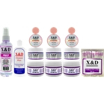 Ficha técnica e caractérísticas do produto Kit Manicure Unhas Gel Led Uv Xd 15g Alongamento 18 Pink